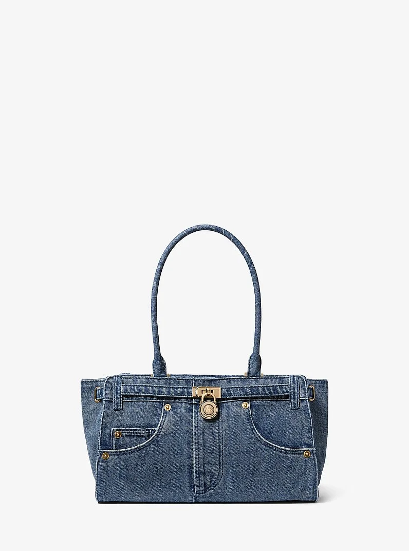 Hamilton Moderne Small Washed Denim Satchel - 1