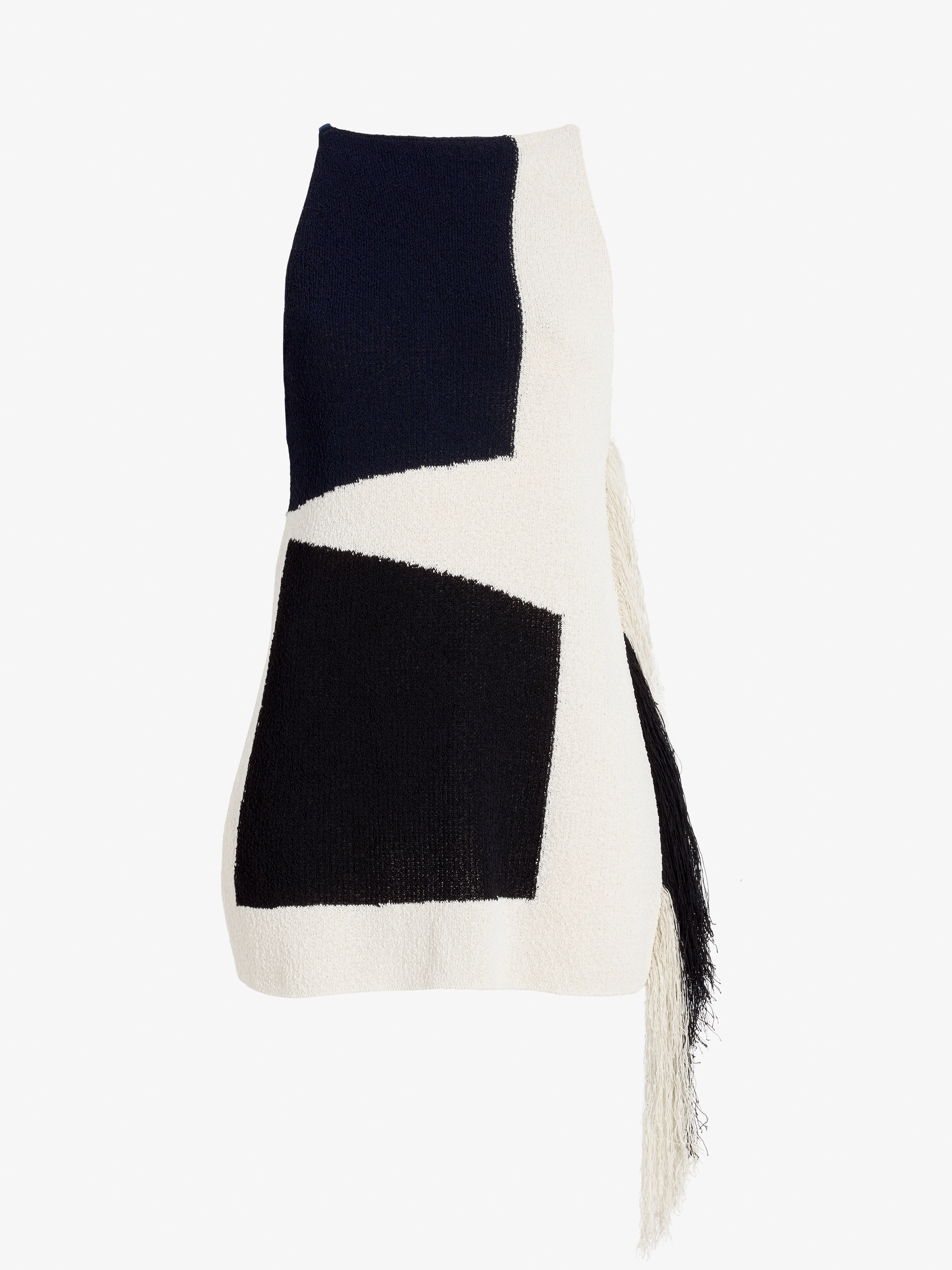Saskia Top in Textured Fringe Intarsia - 1