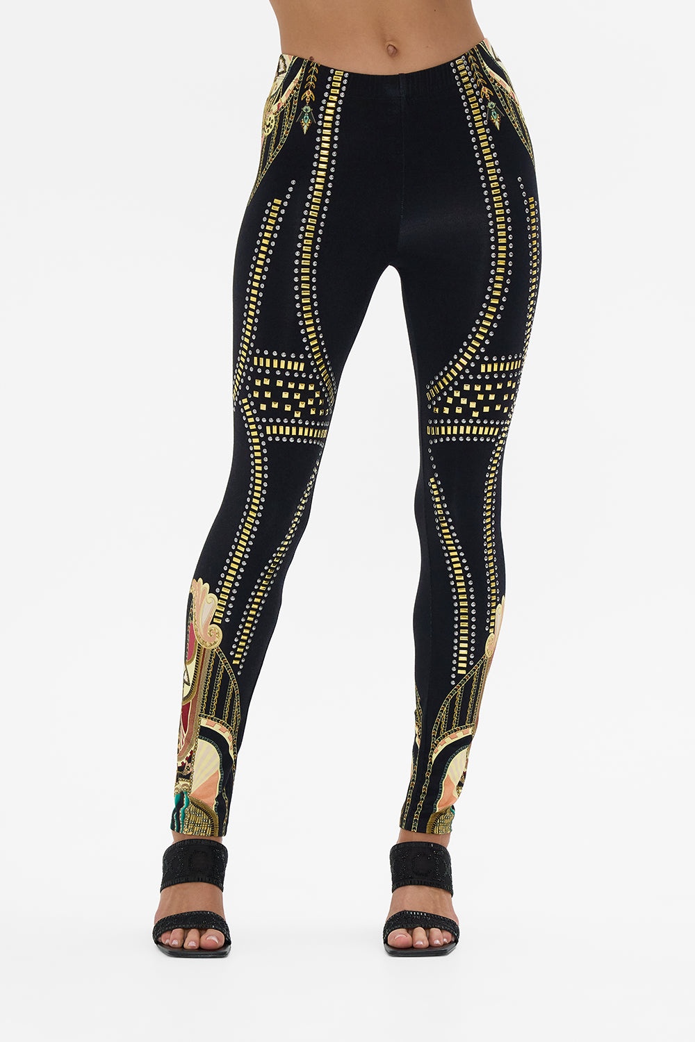 METAL HOTFIX EMBELLISHED LEGGINGS - 5