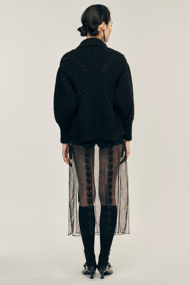 Simone Rocha Sculpted Chunky Knit Cardigan outlook