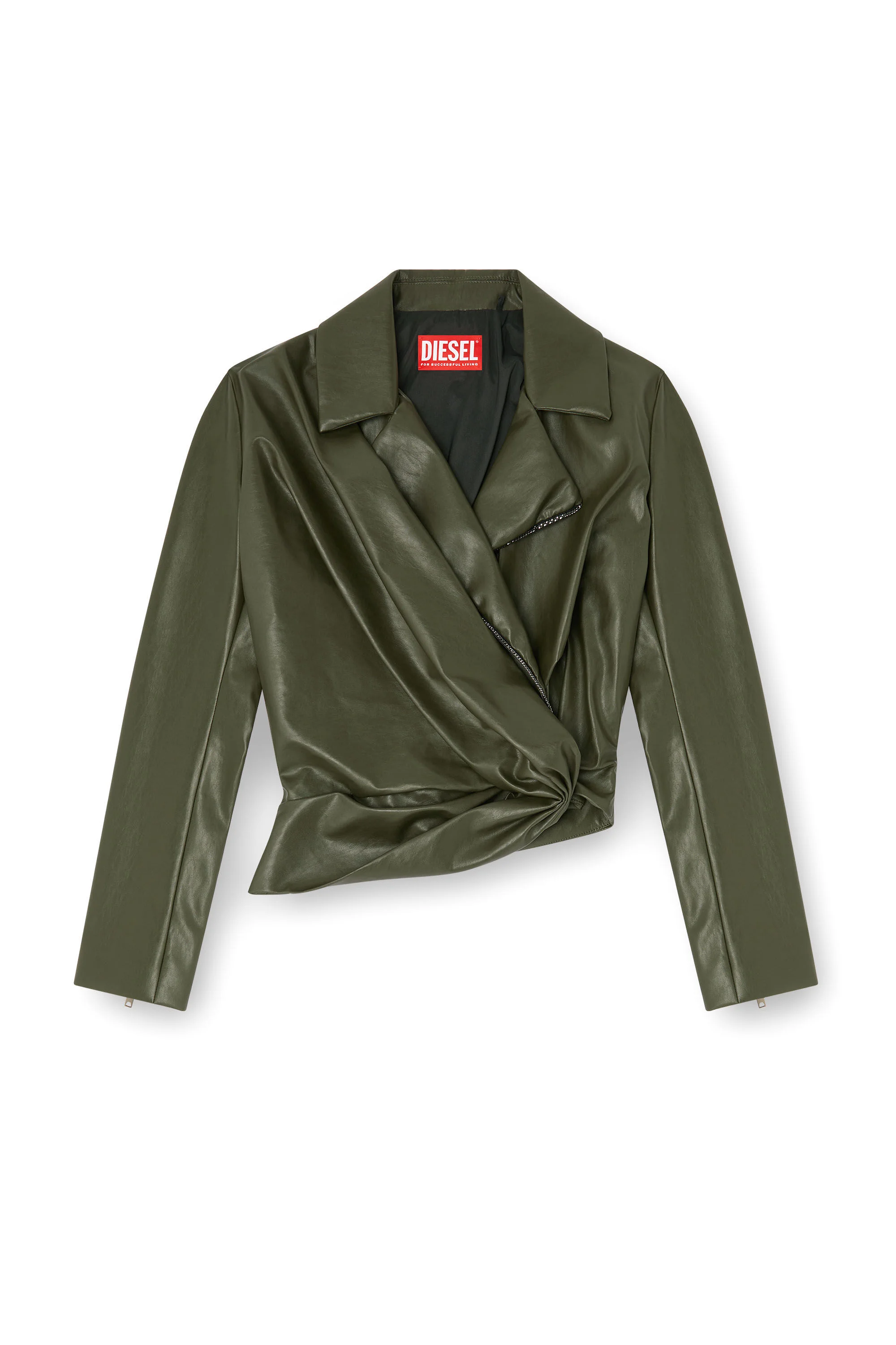 DRAPED WRAP-EFFECT JACKET - 1