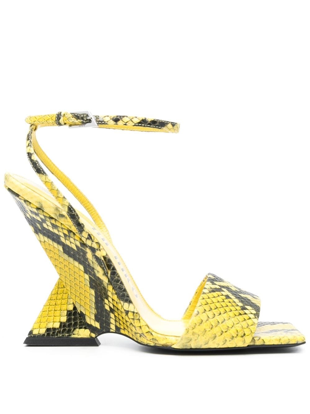 Cheope 110mm snake-effect sandals - 1