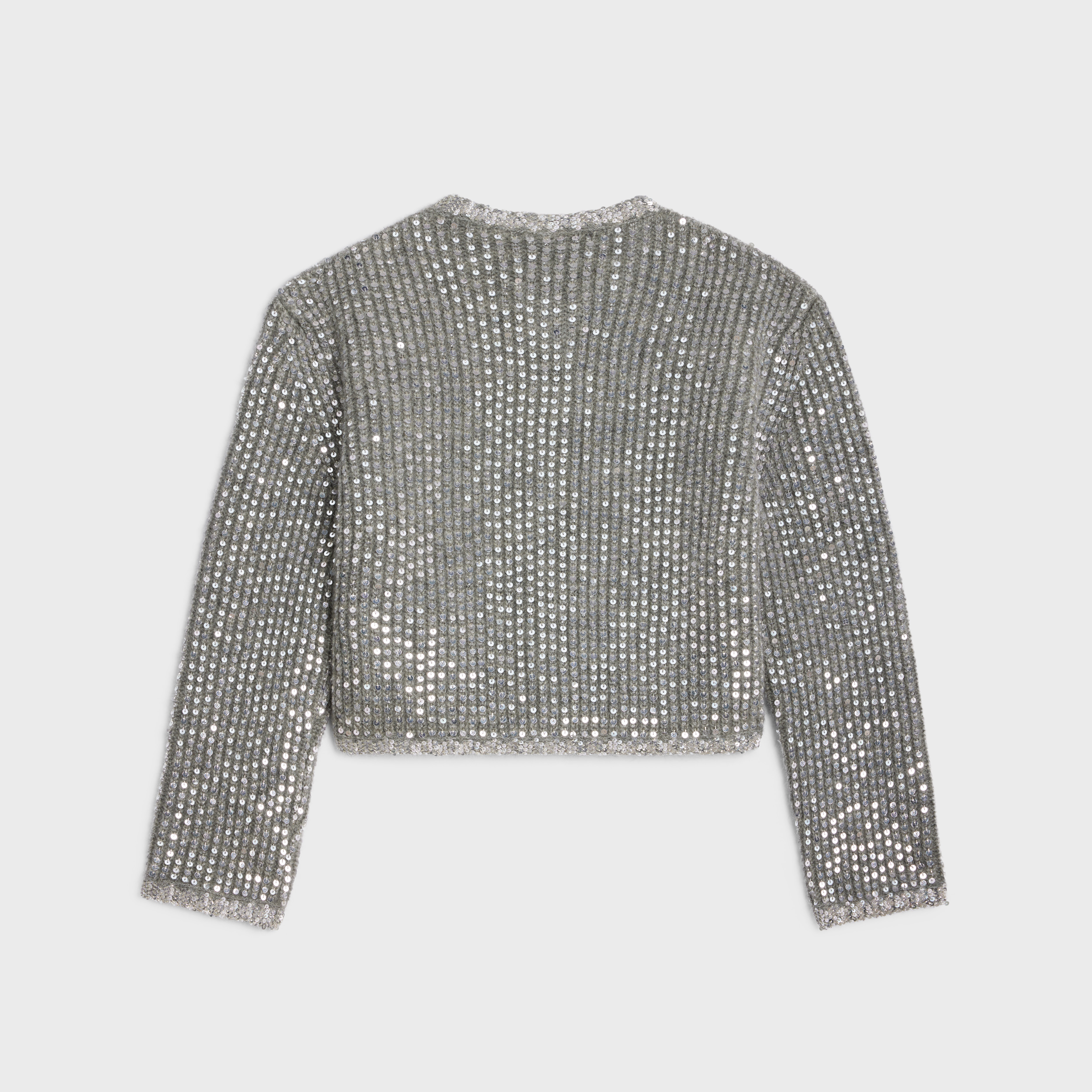 embroidered cardigan jacket in mohair - 2