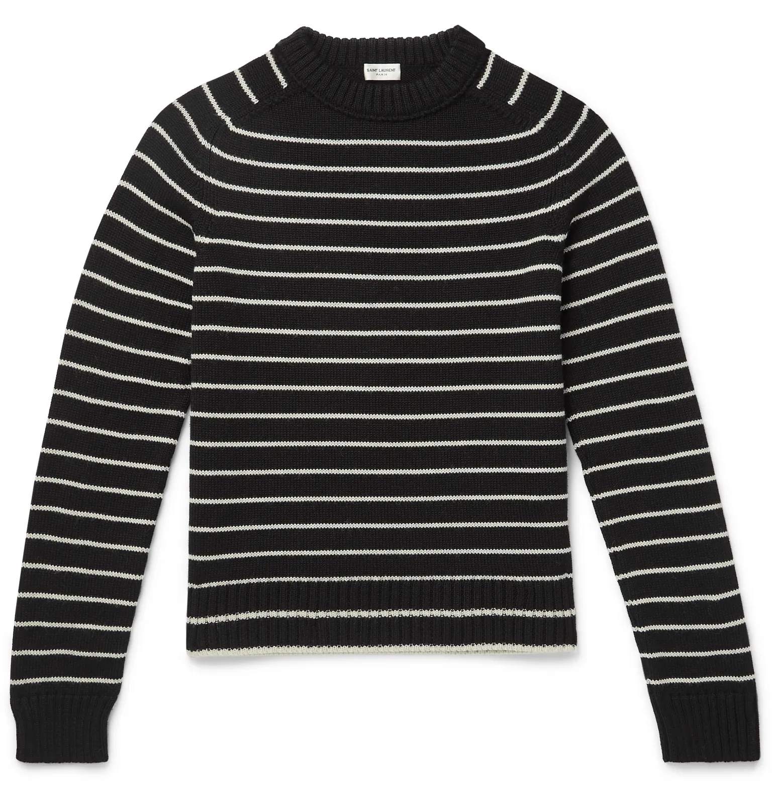 Slim-Fit Striped Virgin Wool Sweater - 1
