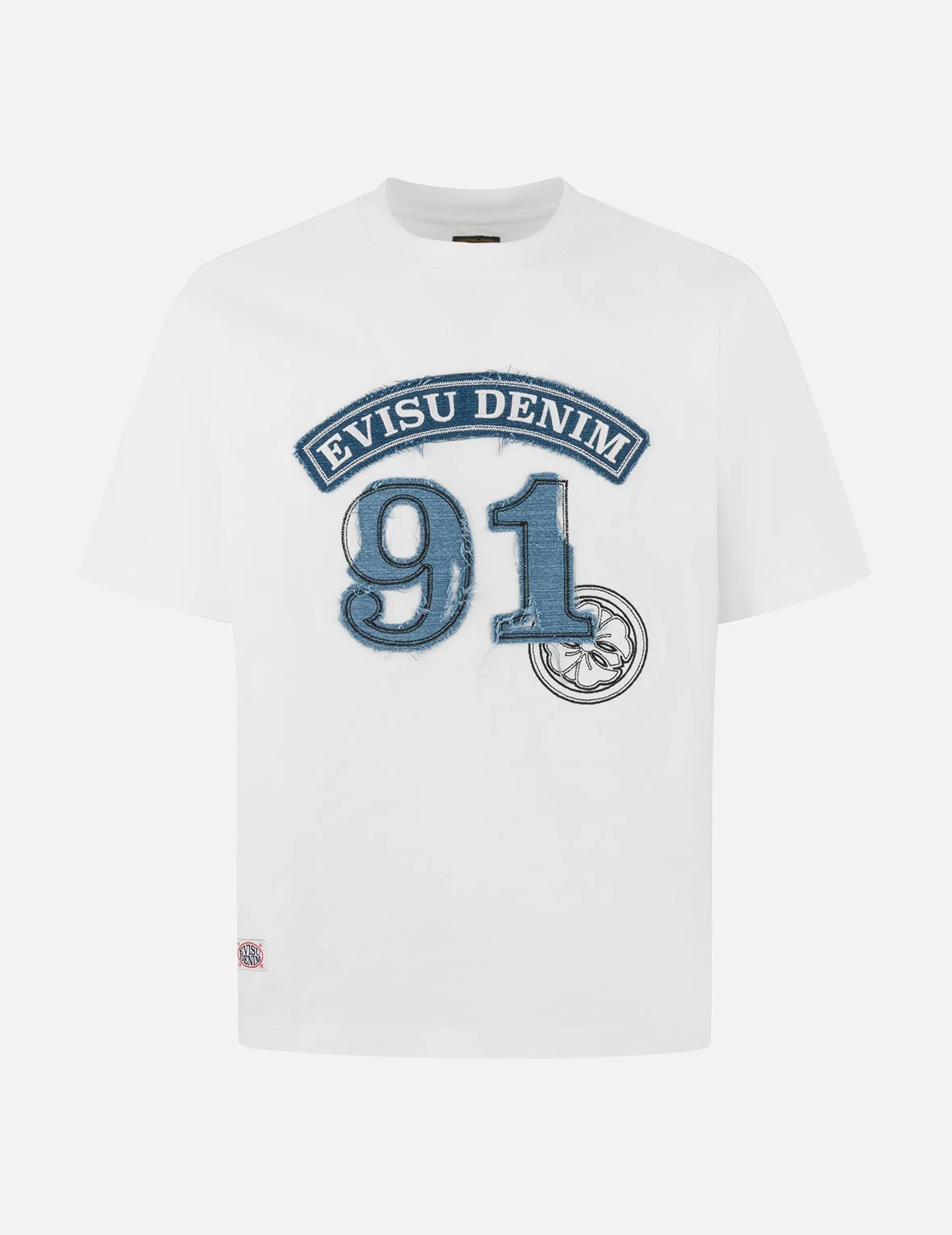 Logo and "91" Appliqué Embroidery Relax Fit T-shirt - 1