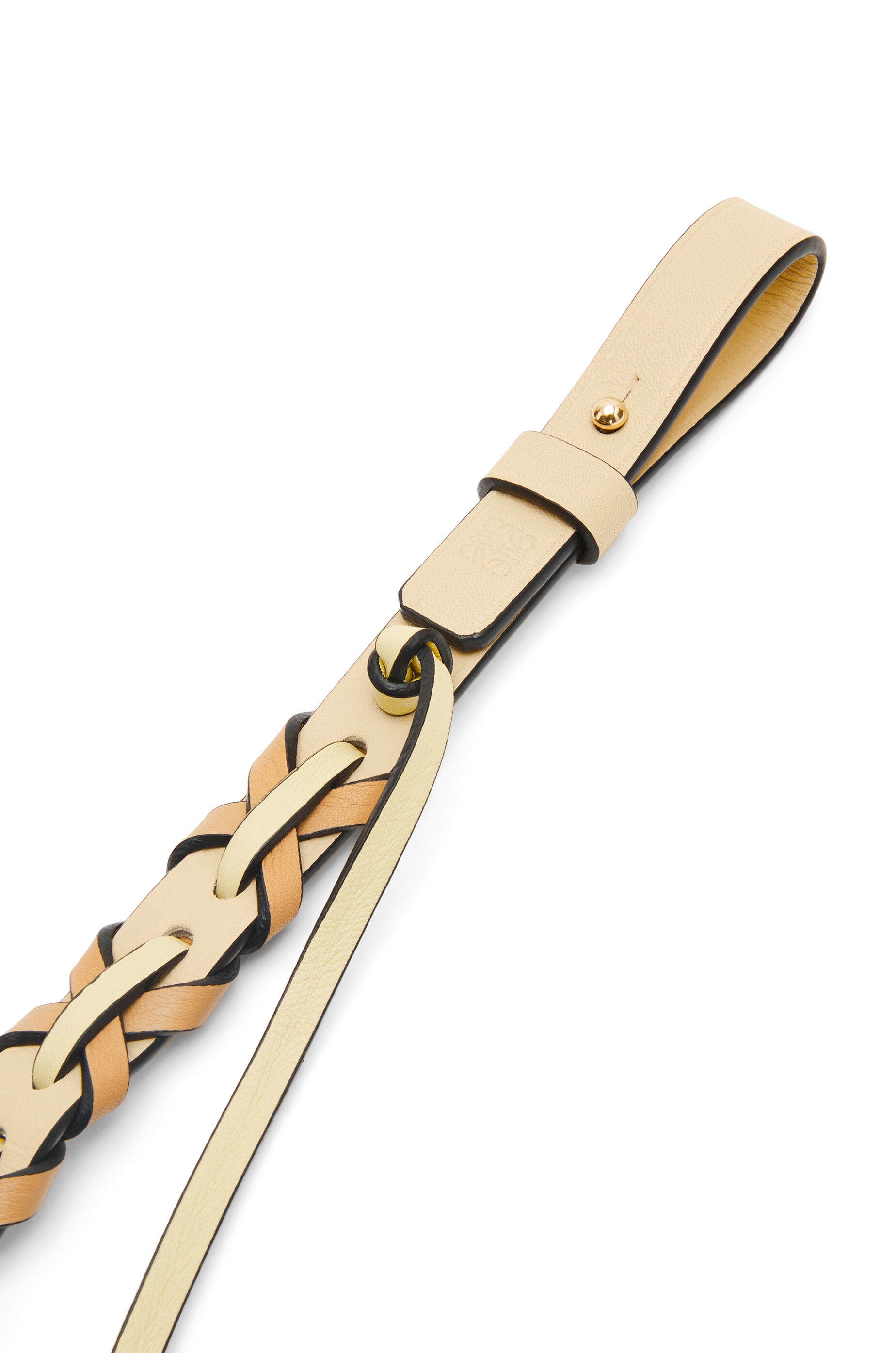 Thin cross braided strap in calfskin - 3