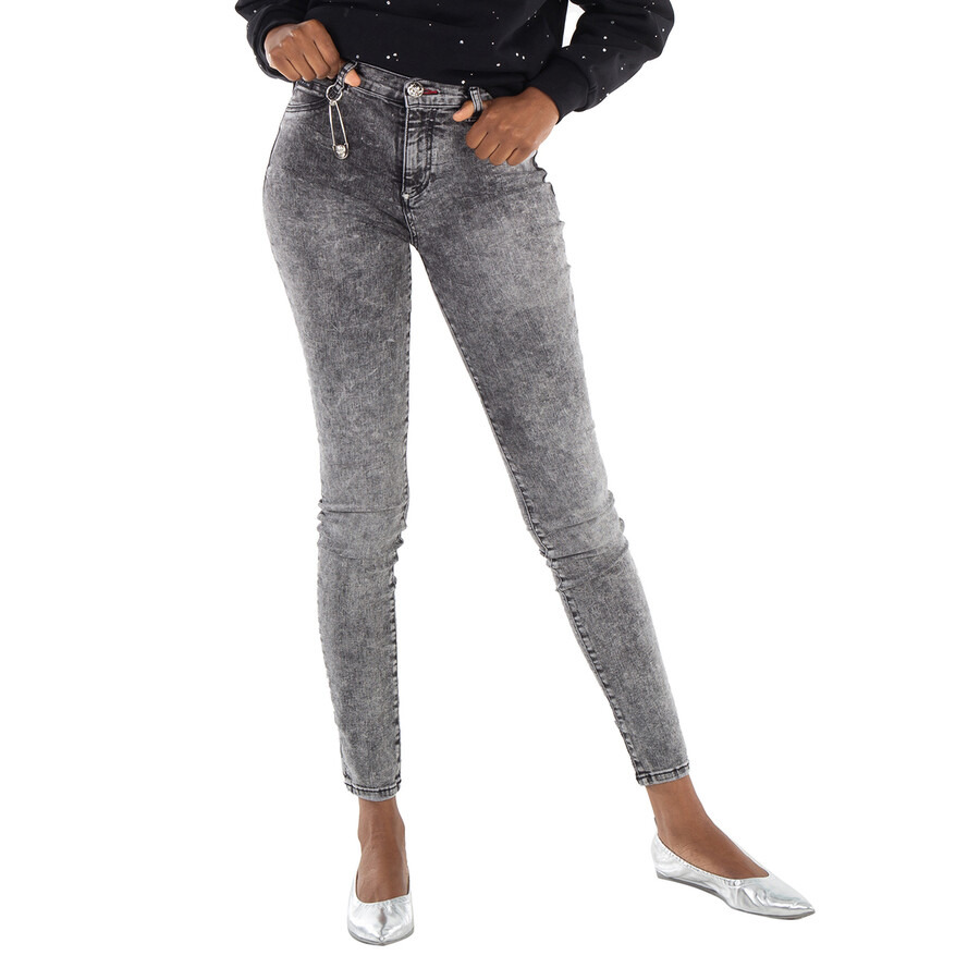 Philipp Plein Storm Grey Denim 5 Pocket Pants - 3