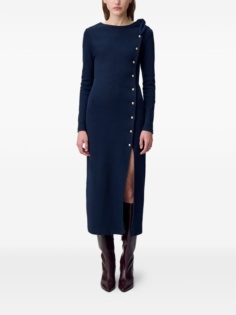 Claudie Pierlot tie-neck button-detail dress outlook