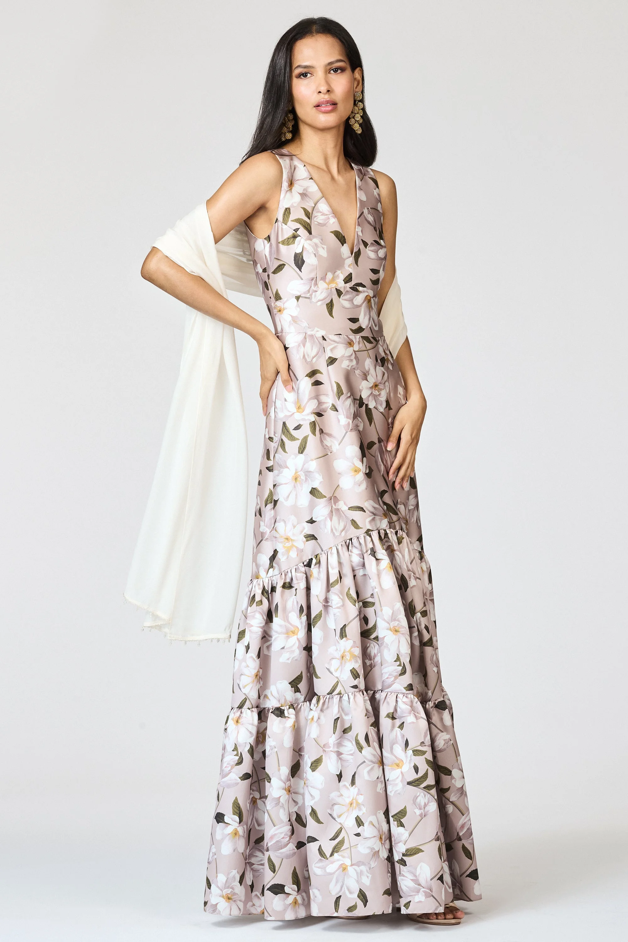 EMBELLISHED EMMY SCARF - IVORY - 1