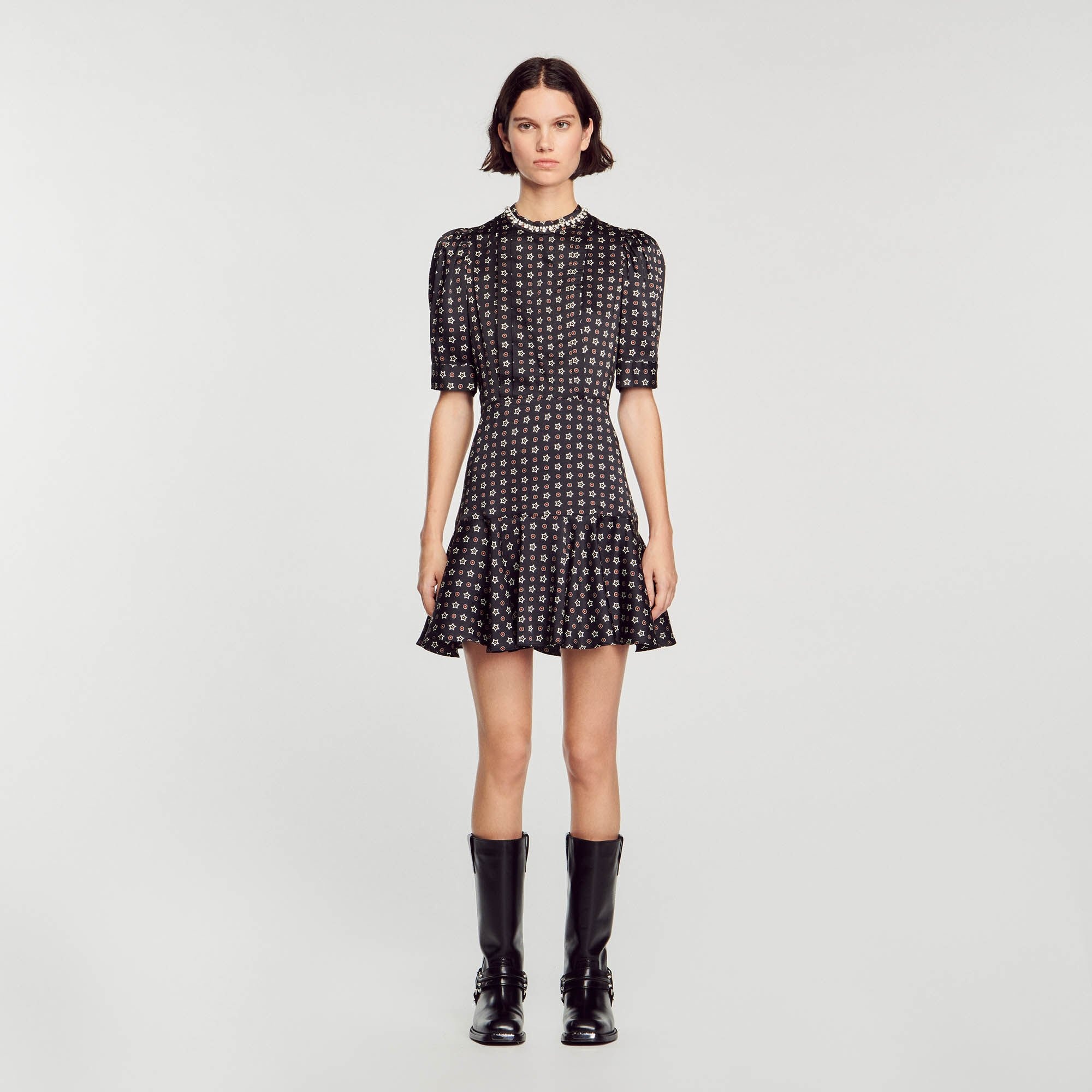 SHORT STAR-PRINT DRESS - 3