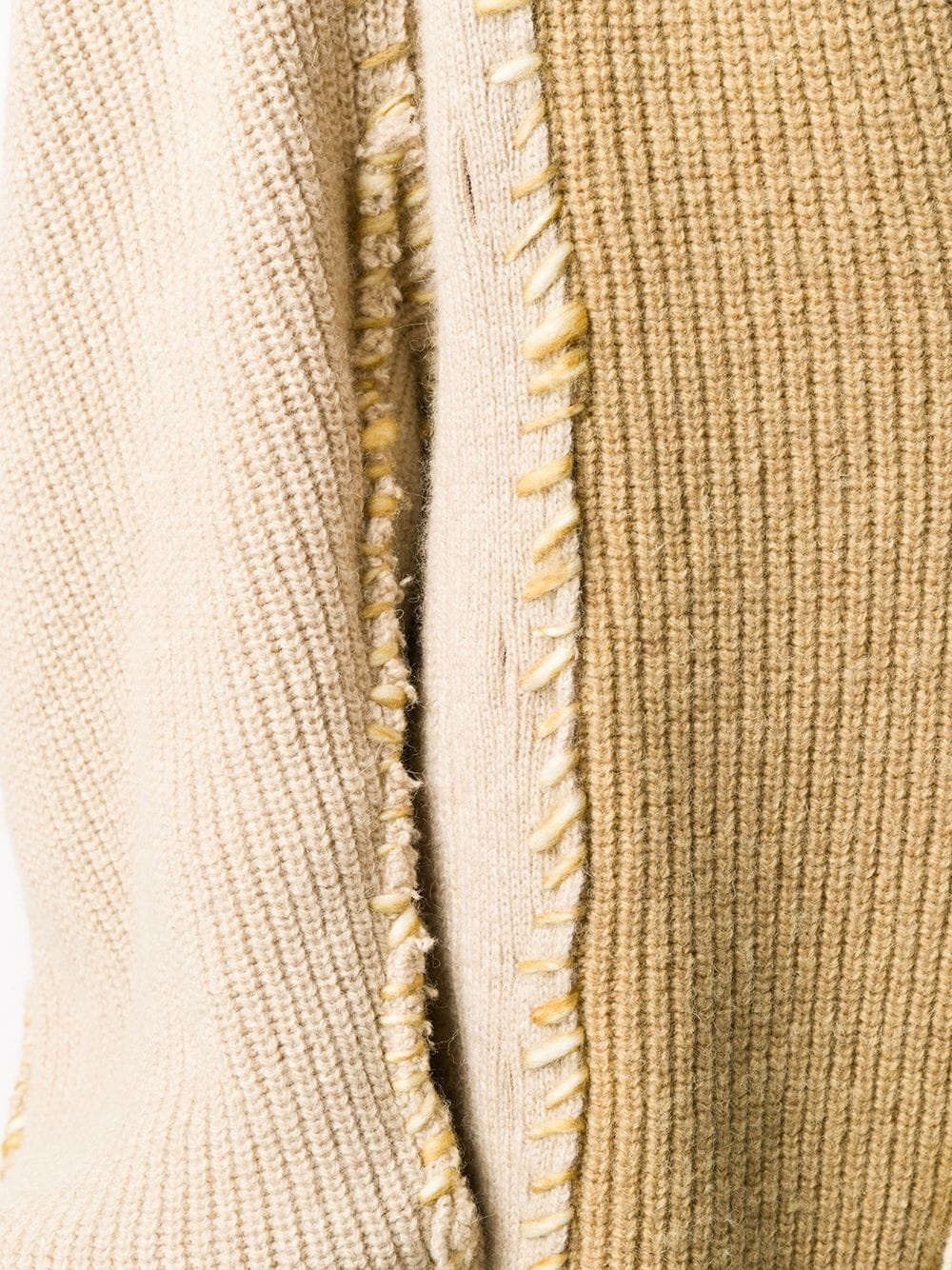 exposed stitch cardigan - 5