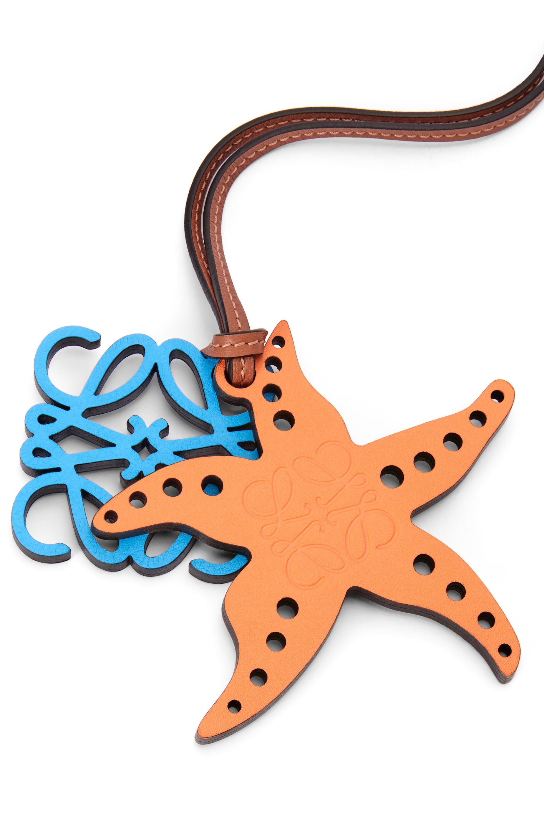 Starish charm in calfskin and brass - 2