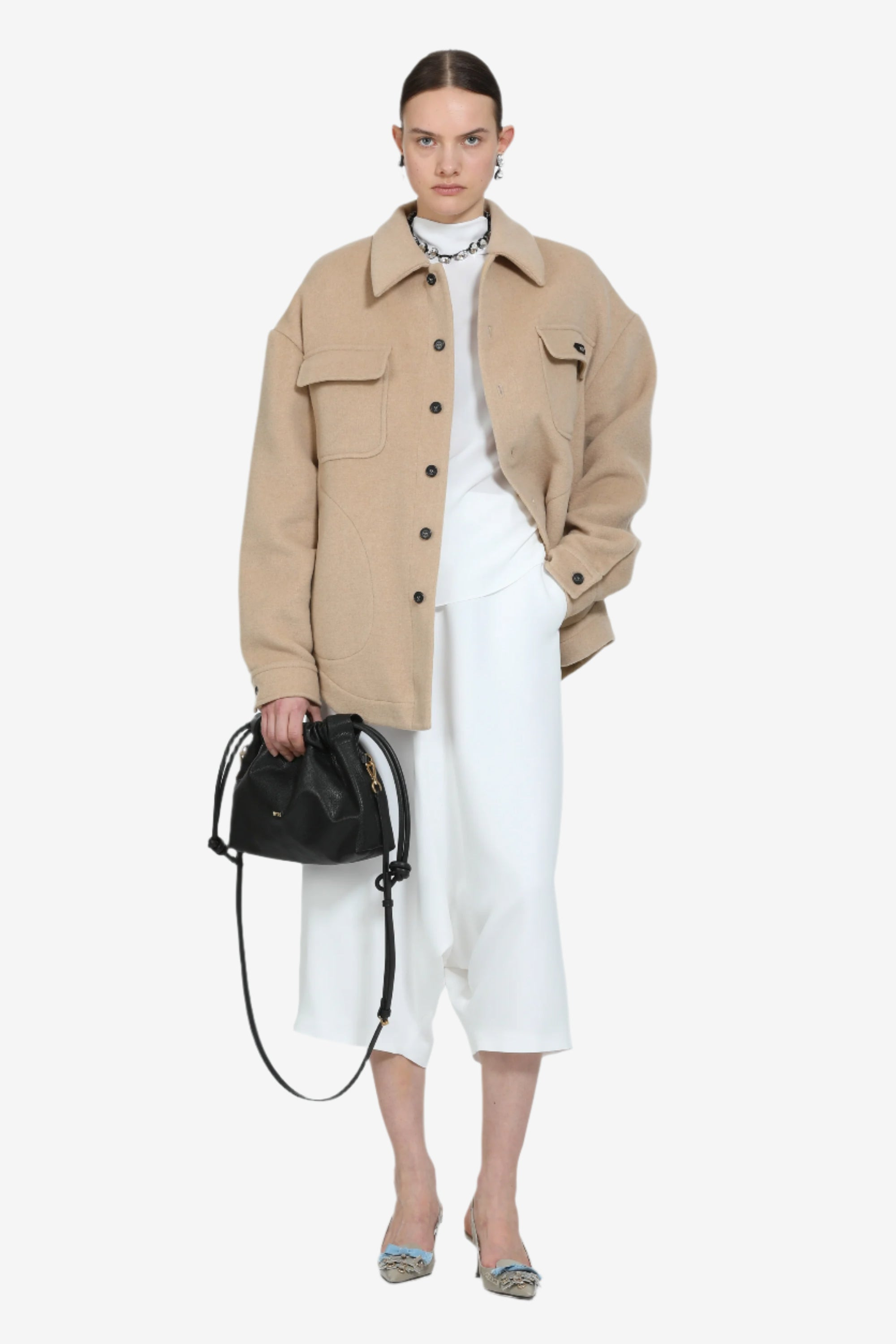 BLOUSE WITH LONG FLARED SLEEVES - 4