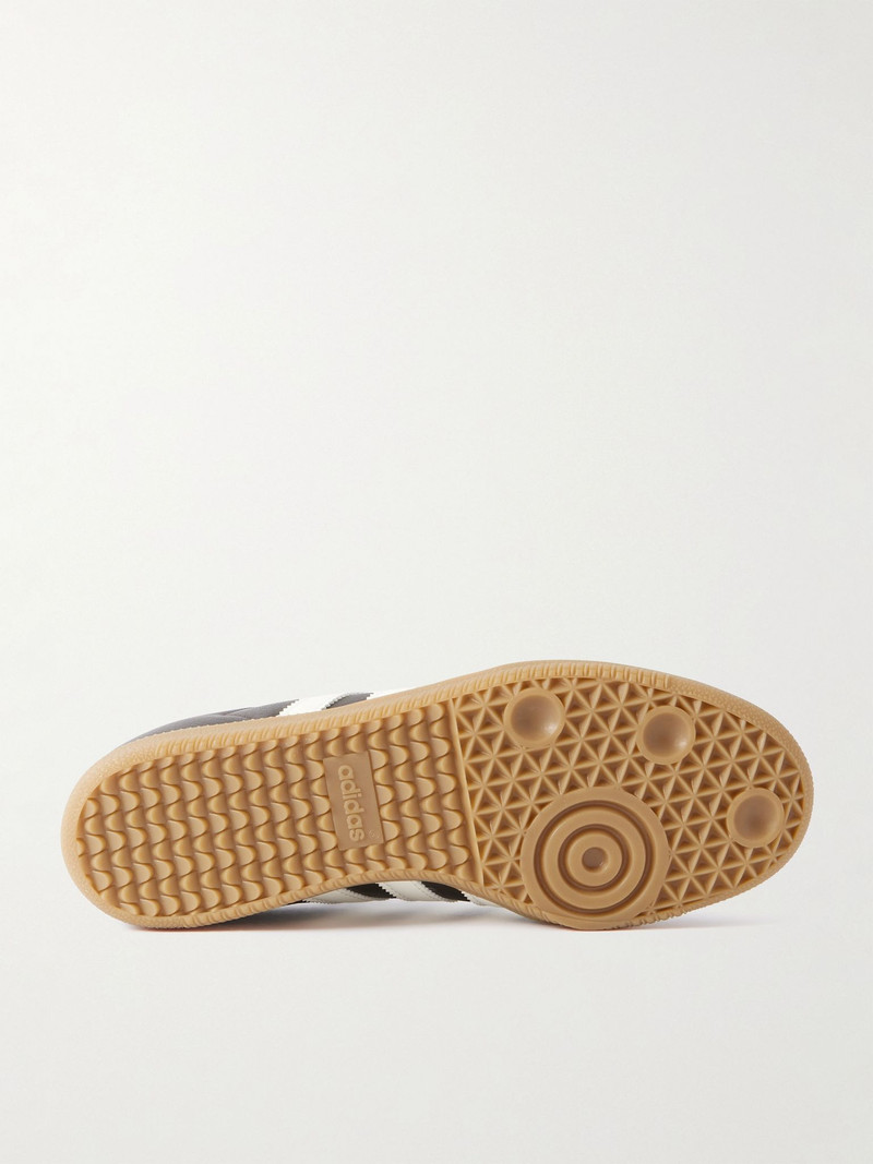 adidas Originals Samba OG Nubuck-Trimmed Leather Sneakers Brown outlook