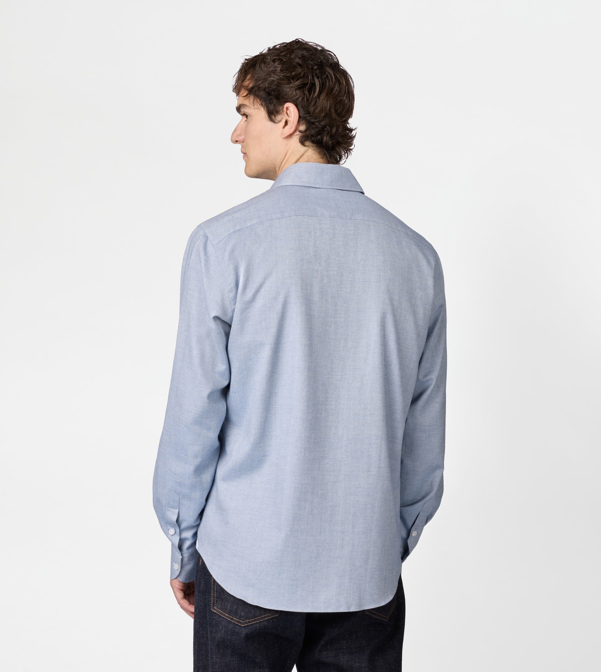 SHIRT IN COTTON - BLUE - 3