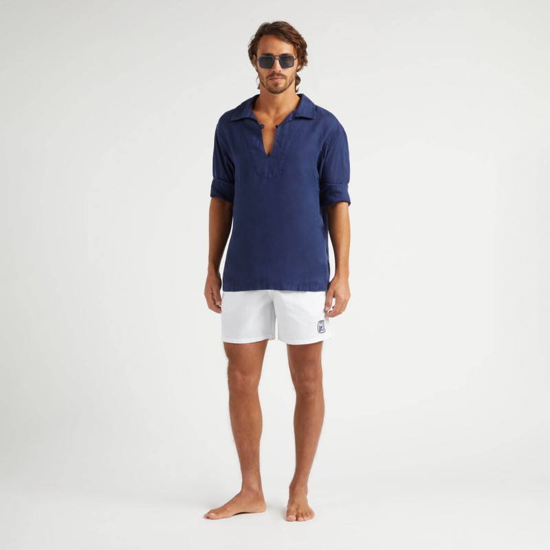 Vilebrequin Unisex Linen Peajacket Solid- Vilebrequin x Ines de la Fressange outlook
