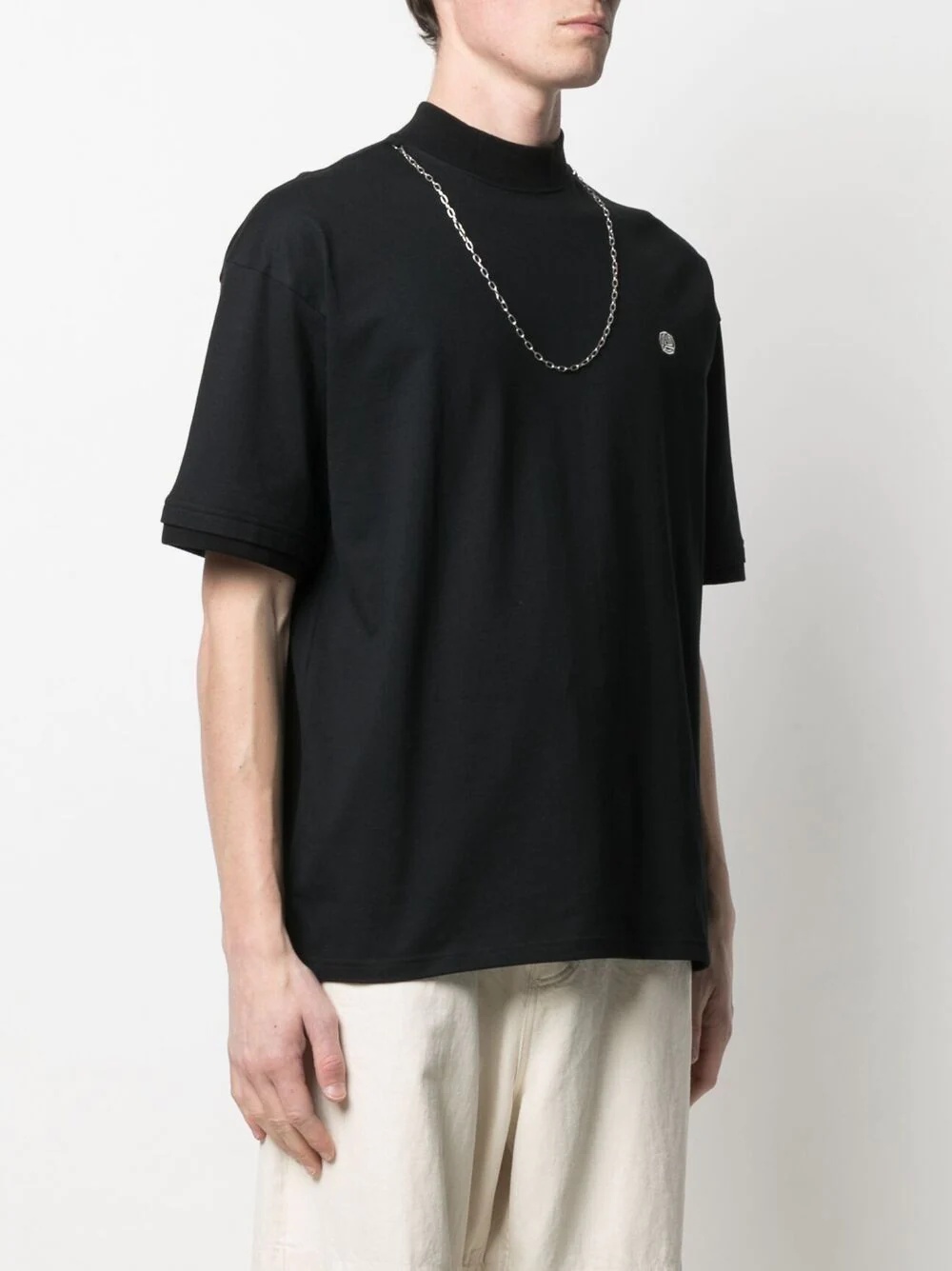 chain-link detail T-shirt - 3