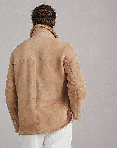 Brunello Cucinelli Suede shearling field jacket outlook