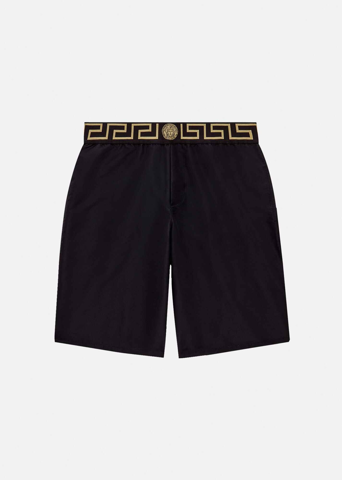 Greca Border Long Swim Shorts - 1