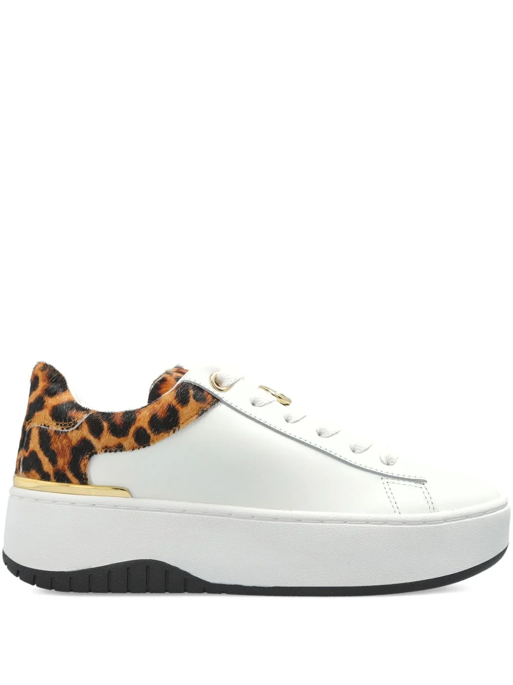 textured leopard sneakers - 1
