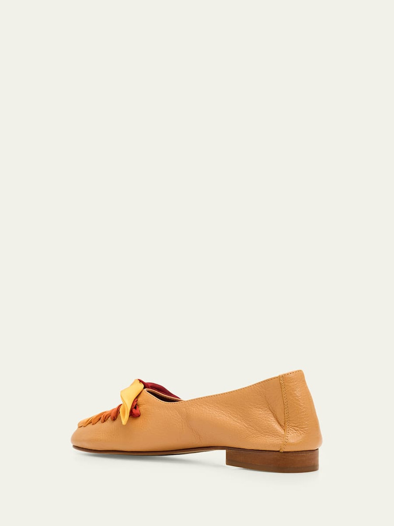 Juliol Foulard Leather Deconstructed Loafers 4