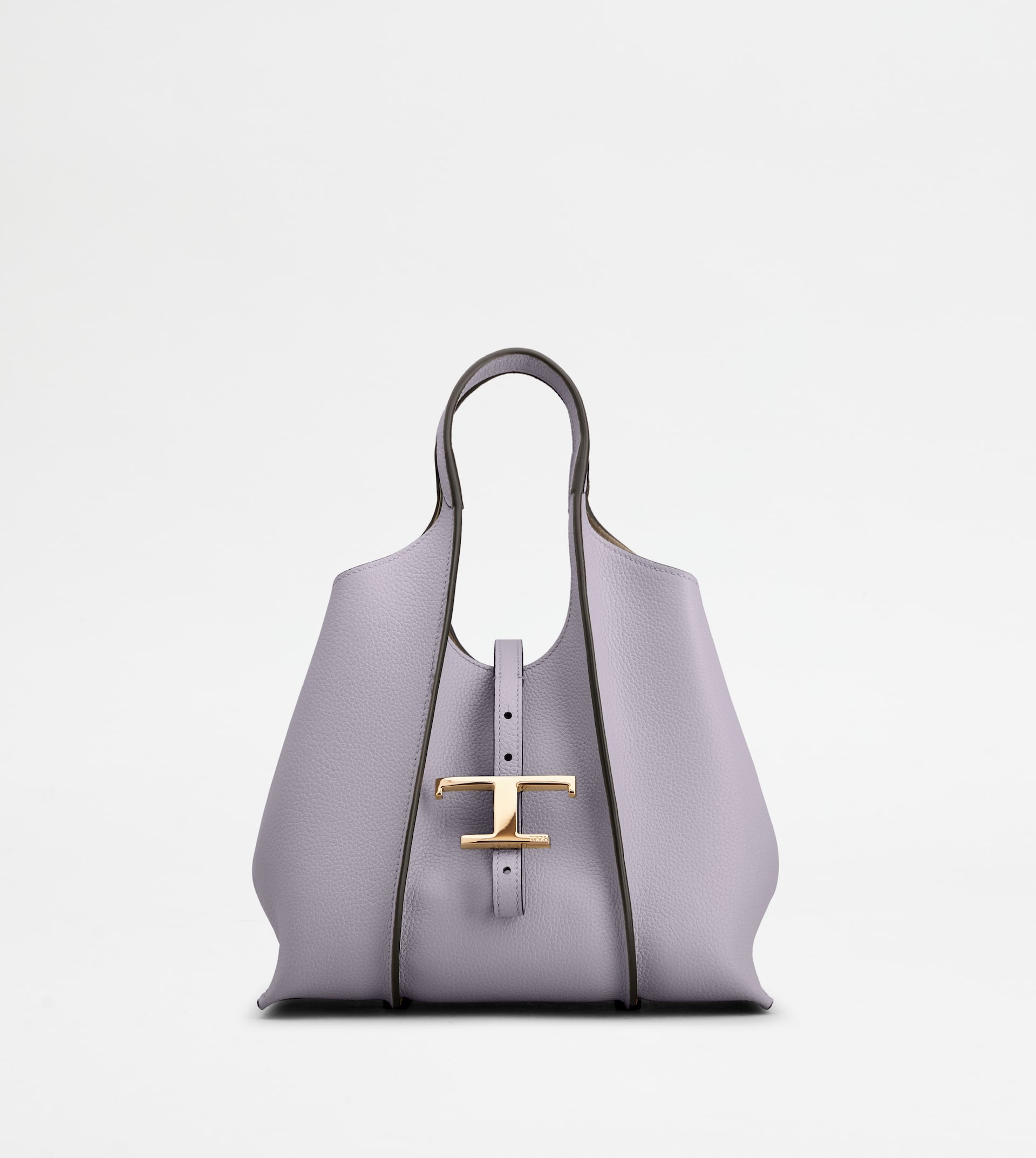 T TIMELESS SHOPPING BAG IN LEATHER MINI - VIOLET - 1
