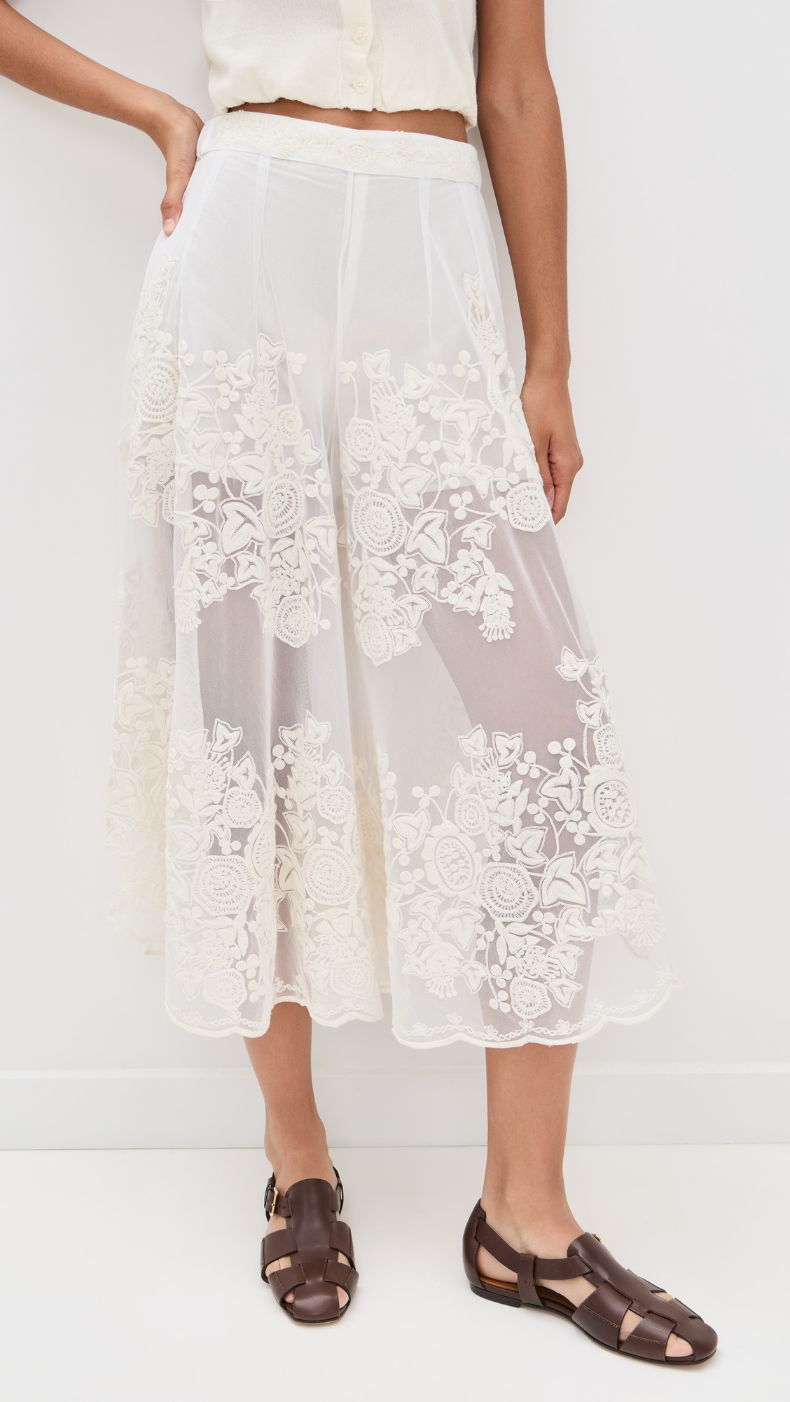 Arielle Lace Flared Pants - 2