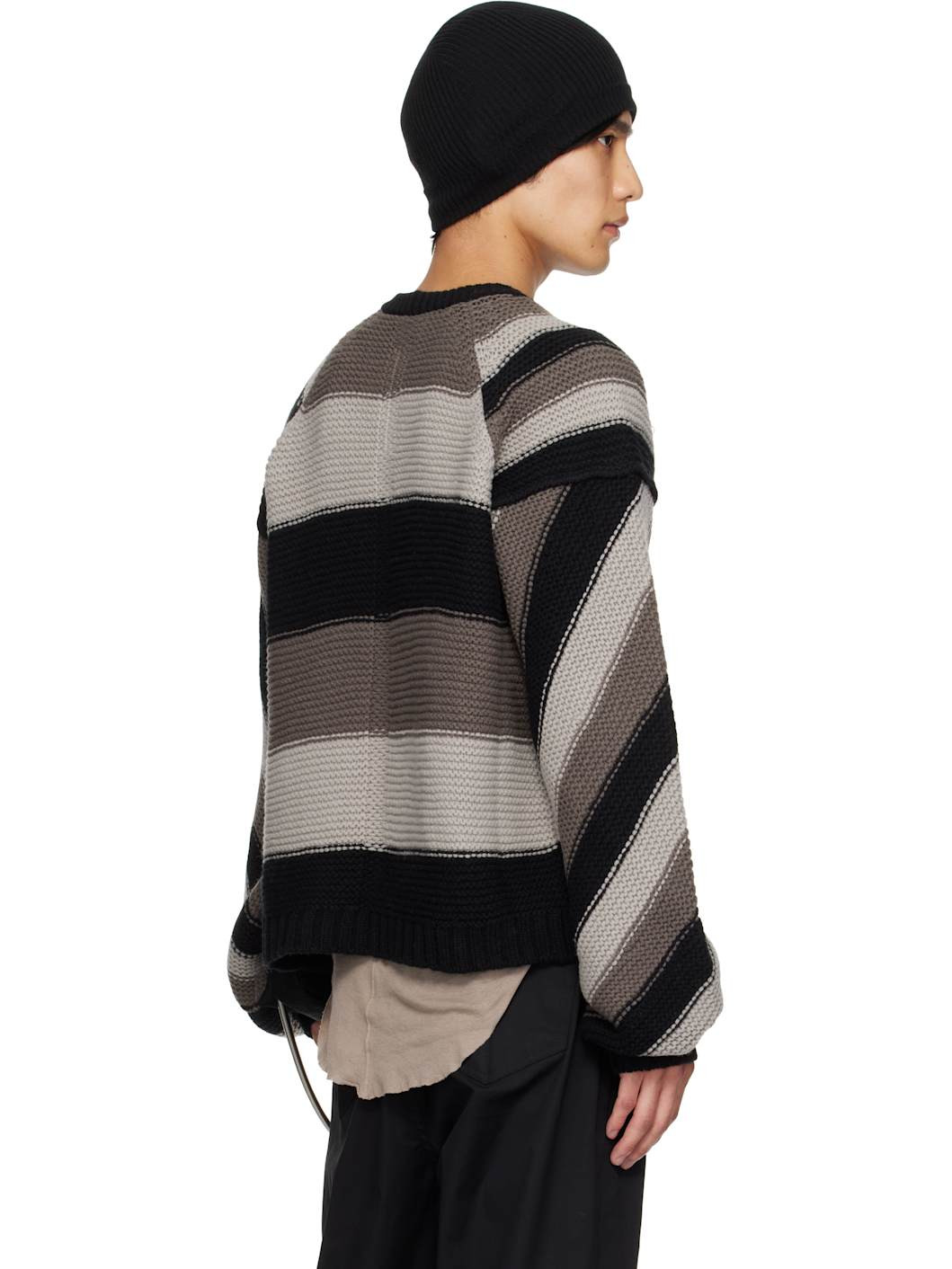 Gray & Black Concordians Pitti Sweater - 3