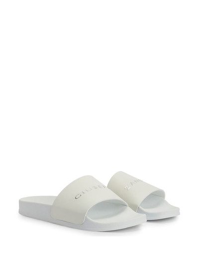 Giuseppe Zanotti logo-print flat slides outlook