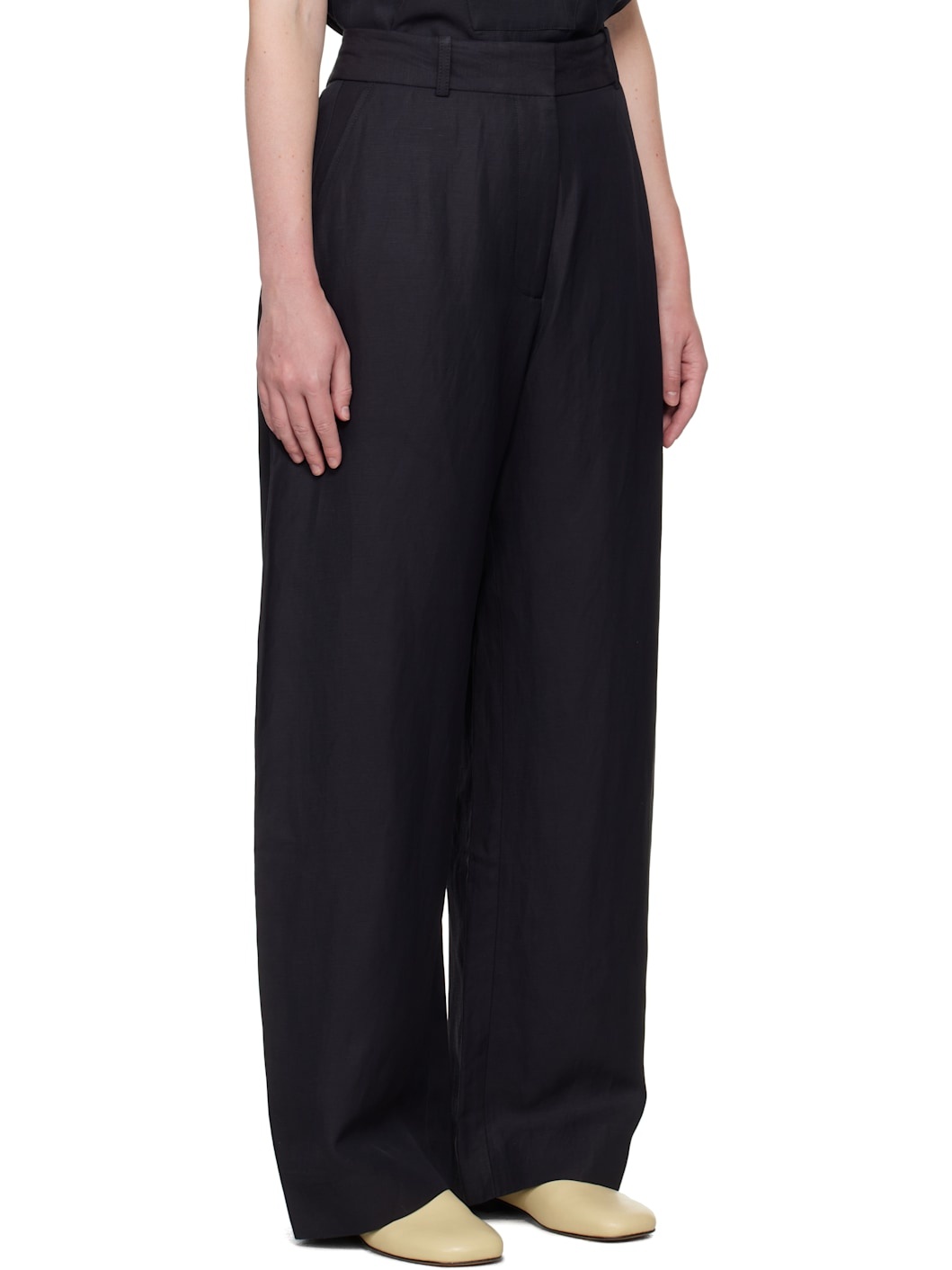 Navy Myers Linen Trousers - 2