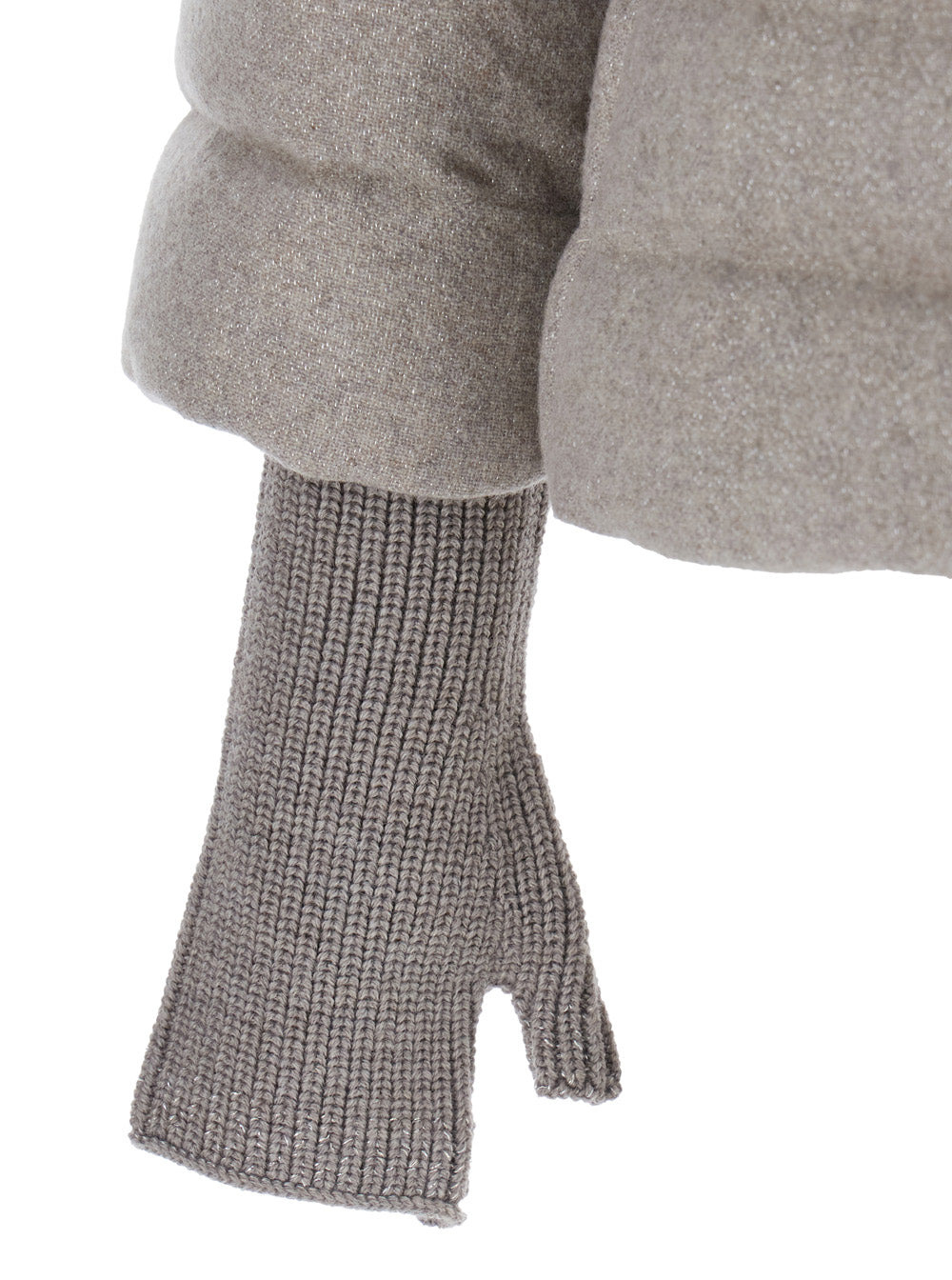 Herno Women Beige Down Jacket With Drawstring High  Neck And Removable Gloves In Tech Fabric Woman - 3