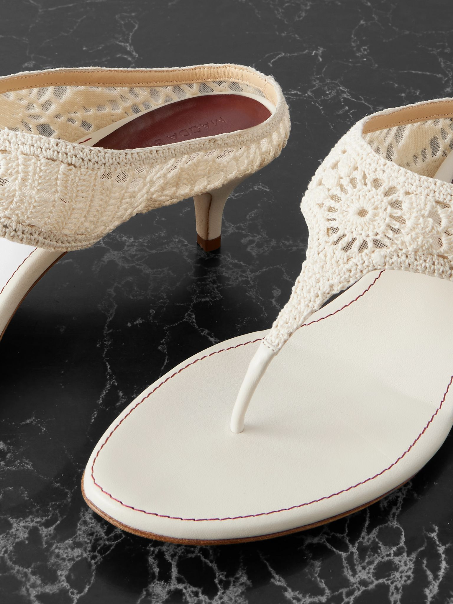 Crocheted mules Cream - 4