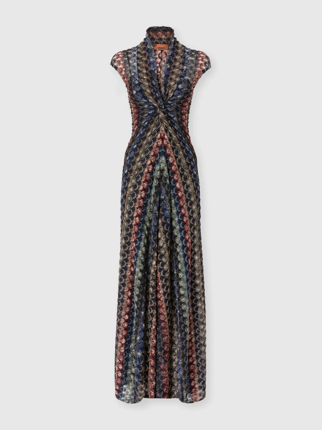 Long lace dress with knot detail - 1