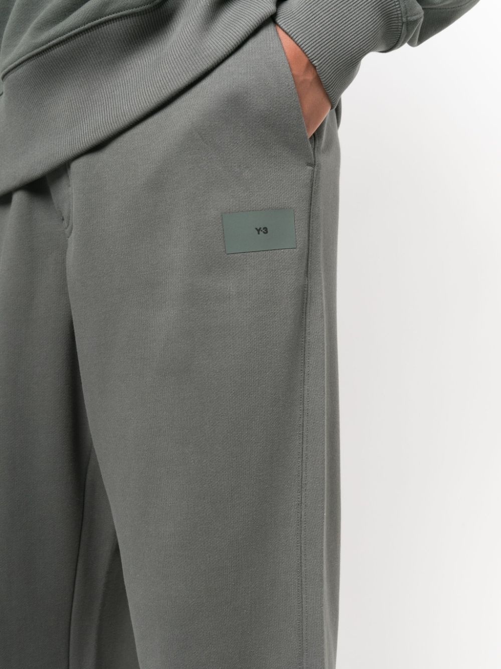 logo-patch organic cotton track pants - 5