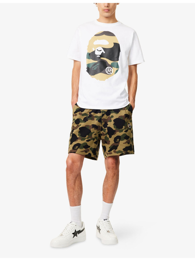 A BATHING APE® Camouflage Two-Welt-Pockets Cotton-Jersey Shorts outlook