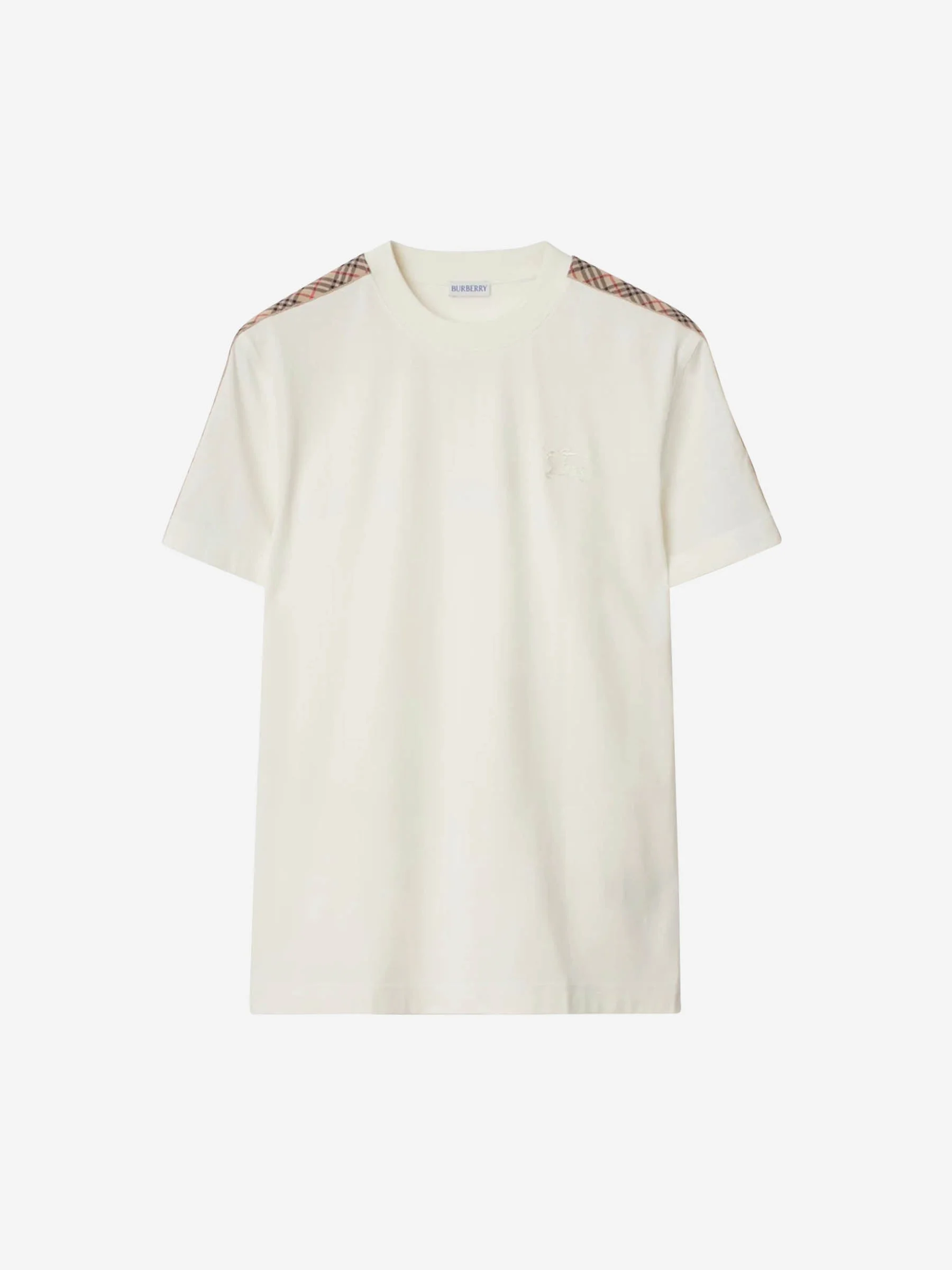 CHECK COTTON T-SHIRT - 1