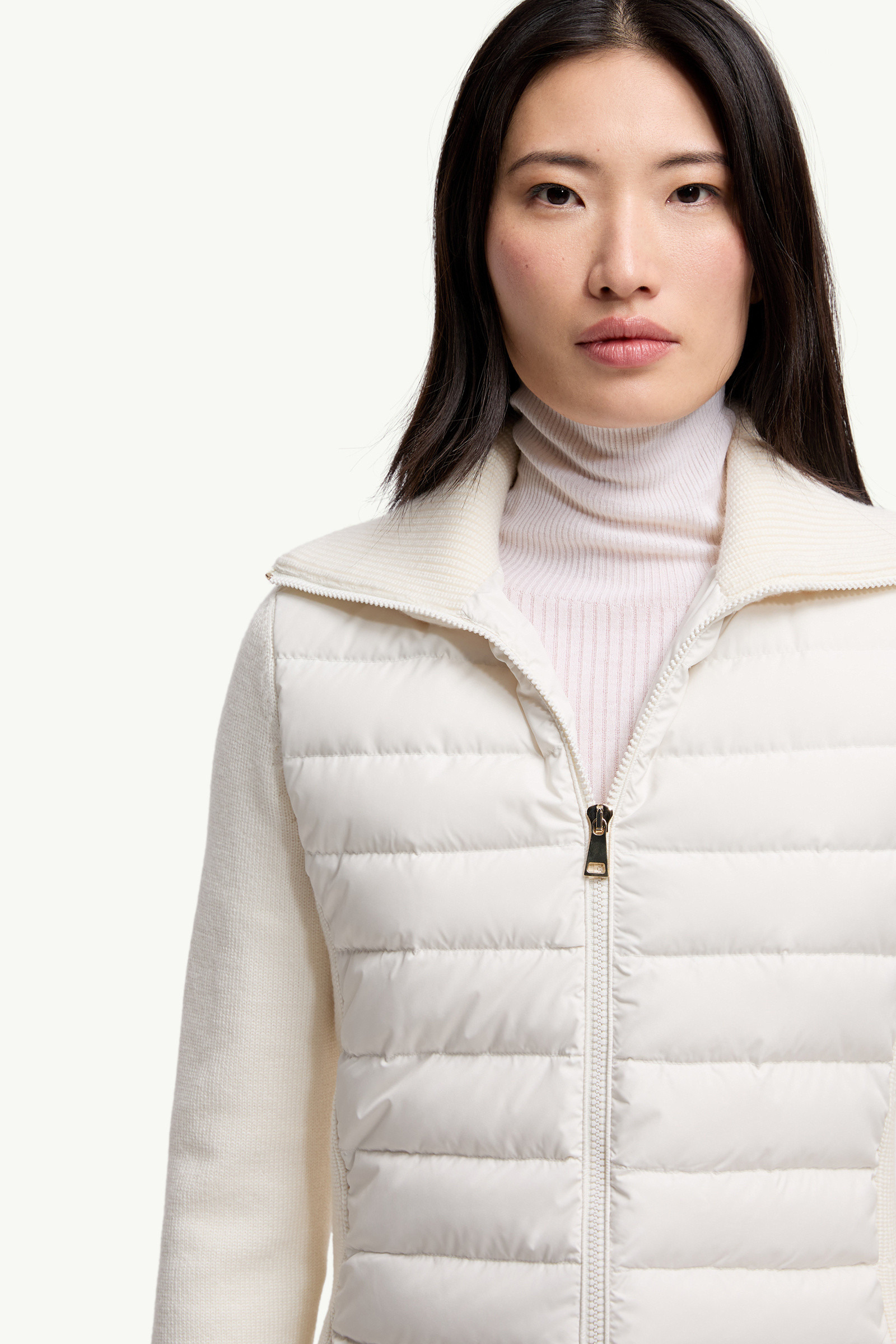 Padded Wool Zip-Up Cardigan - 6