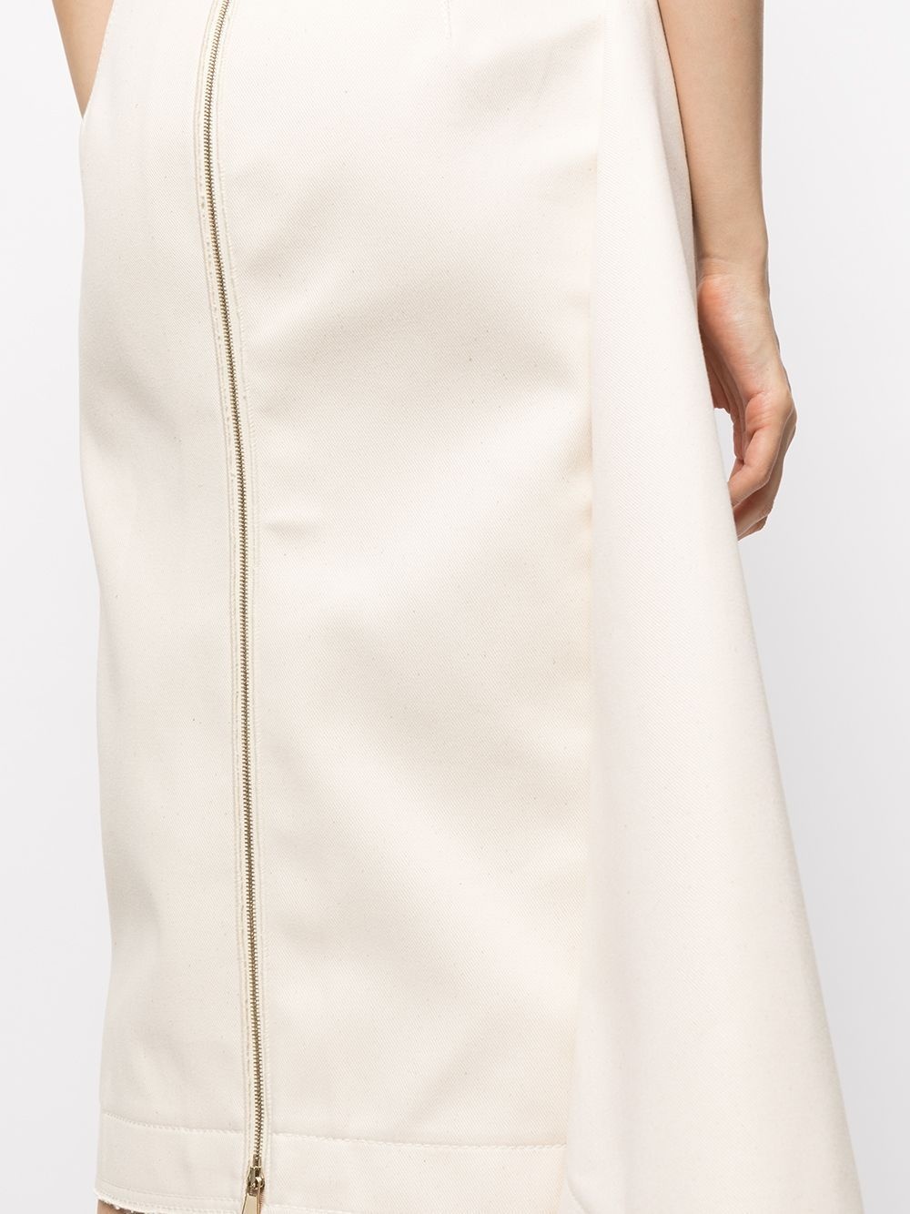 asymmetric panelled midi skirt - 5