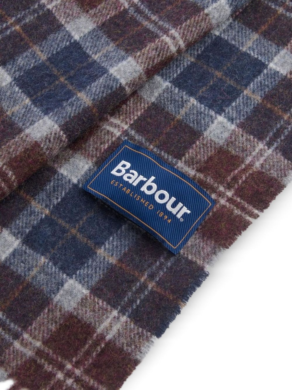 tartan-fringed scarf - 3