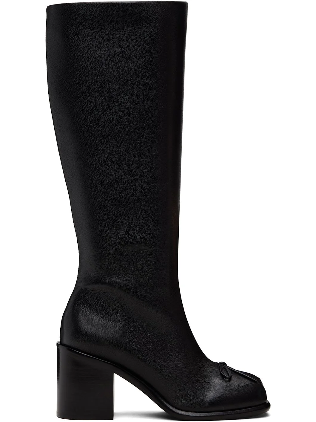 Black Knee High Pointe Boots - 1