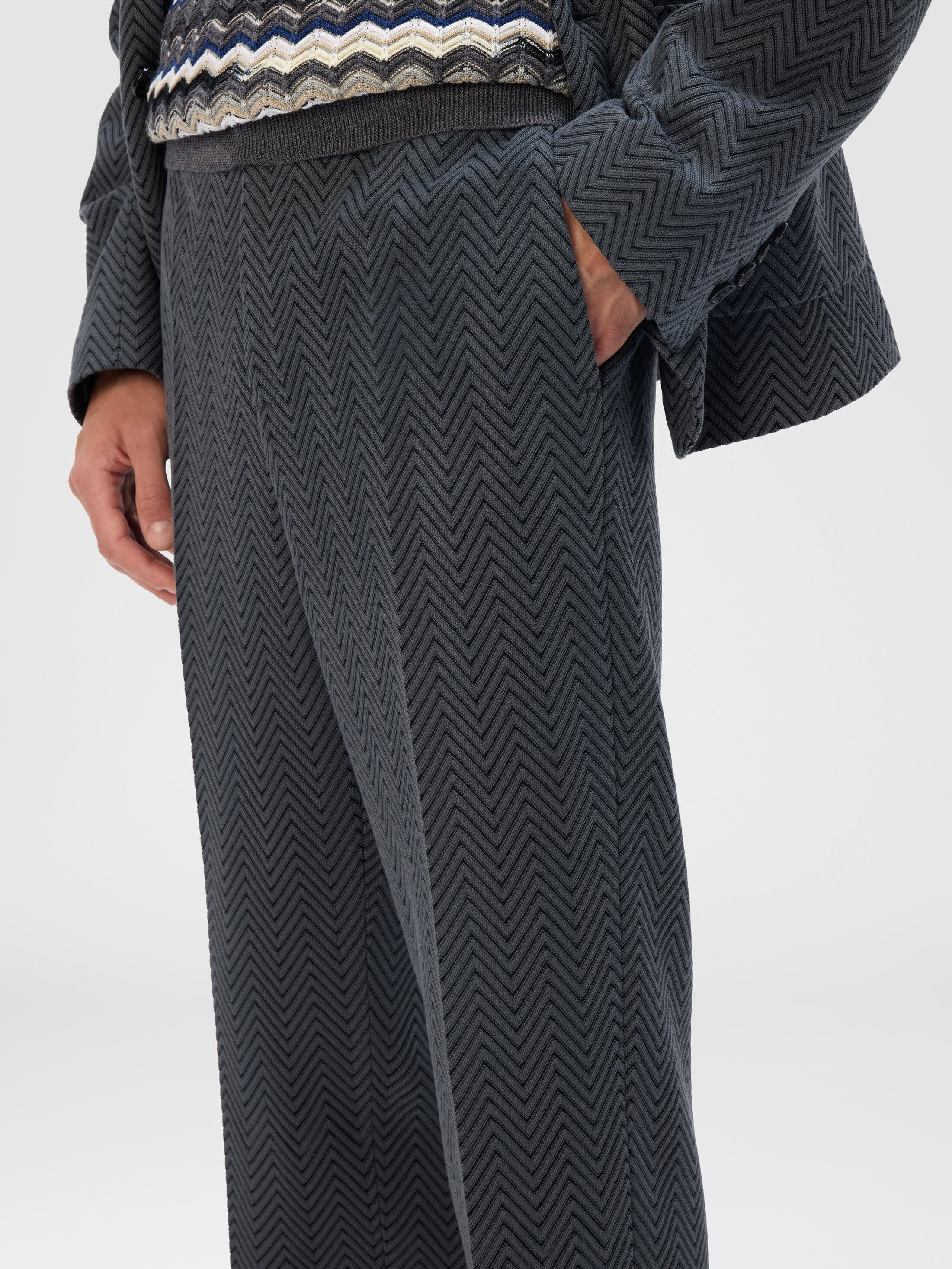 Missoni Straight Pants With Zigzag Pattern in Grey at Nordstrom - 4