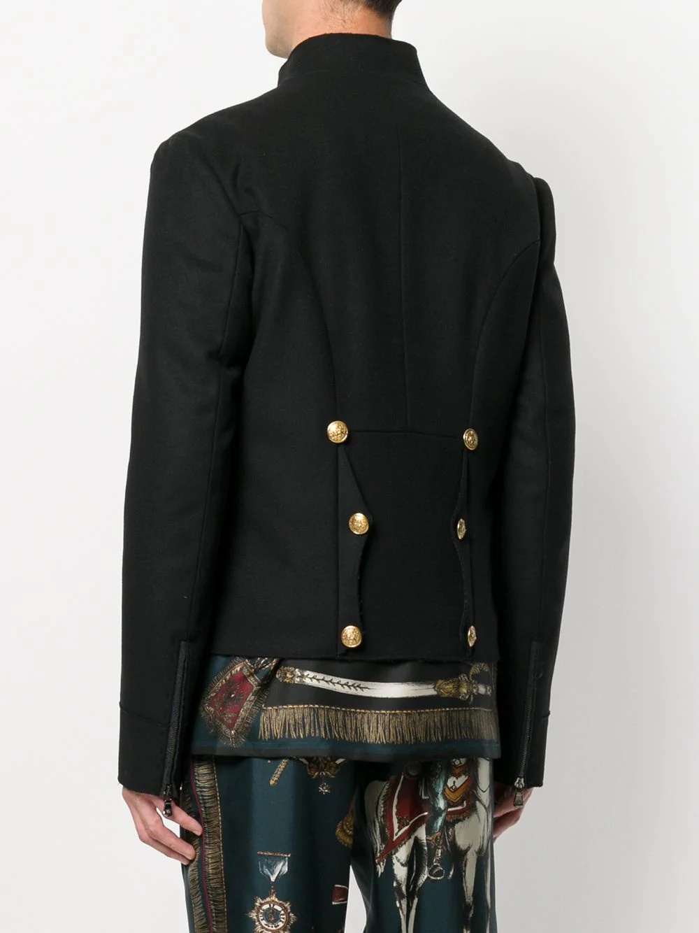 buttoned military jacket - 4