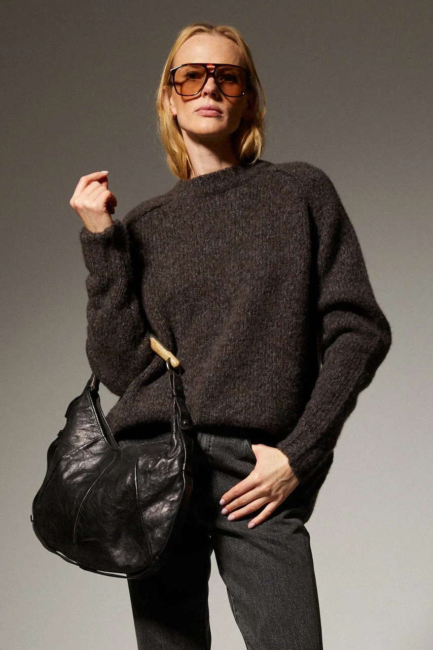 CASHMERE SILK CREWNECK SWEATER - 1