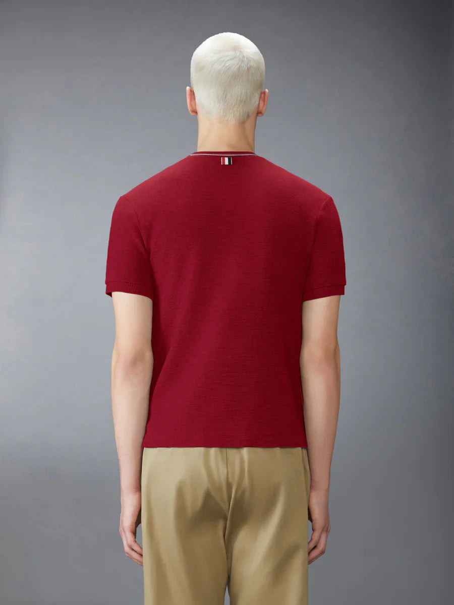 Cotton Waffle Rib Cuff Tee Men - 3