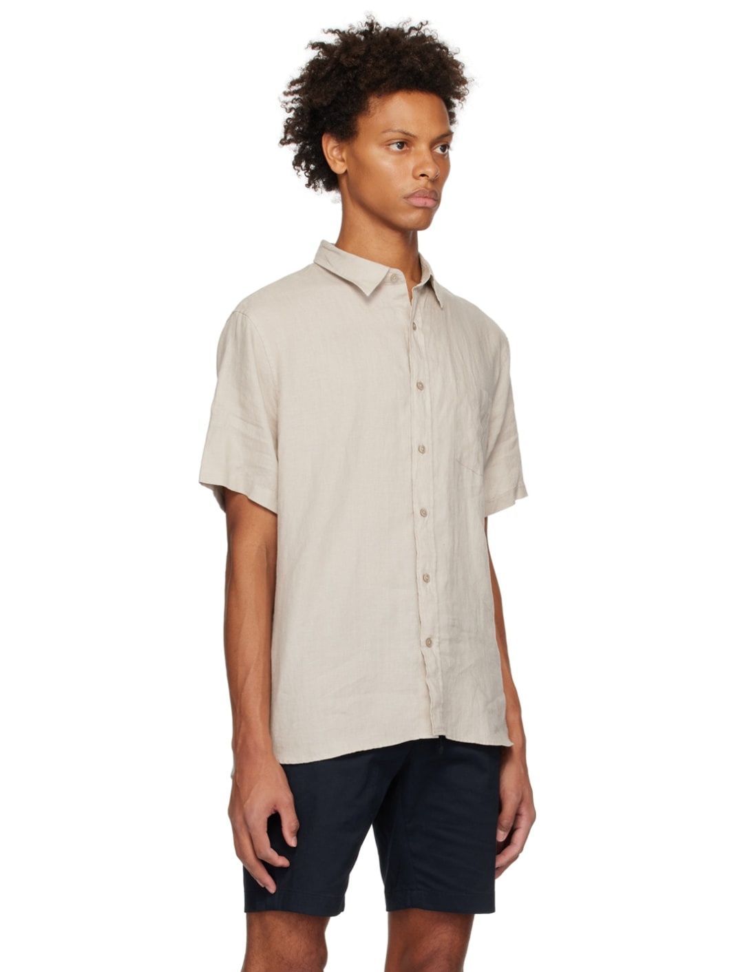 Beige Pocket Shirt - 2