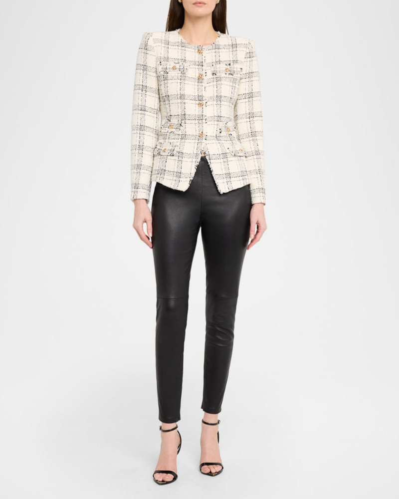 GENERATION LOVE Havana Windowpane Tweed Jacket outlook