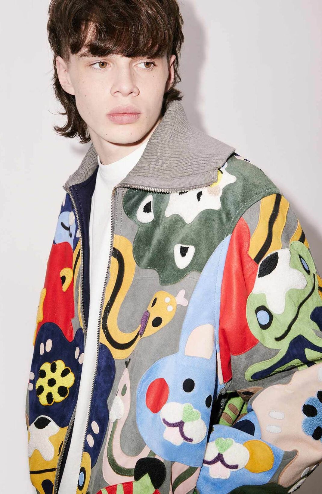Boxy suede leather 'KENZOO' jacket - 5