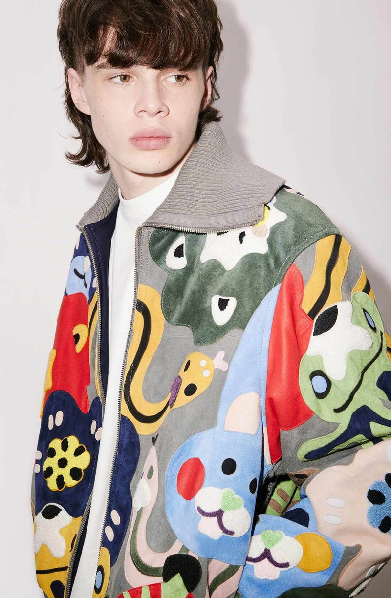 Boxy suede leather 'KENZOO' jacket 5