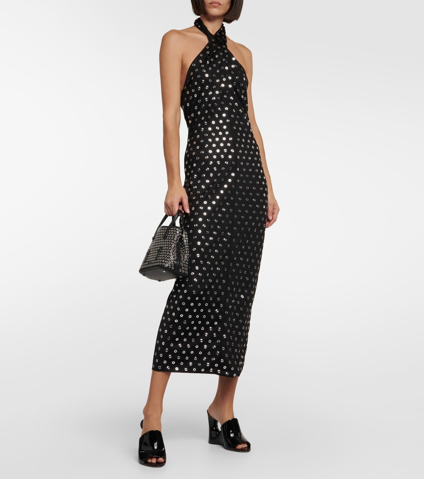 Mina 20 embellished leather tote bag - 5