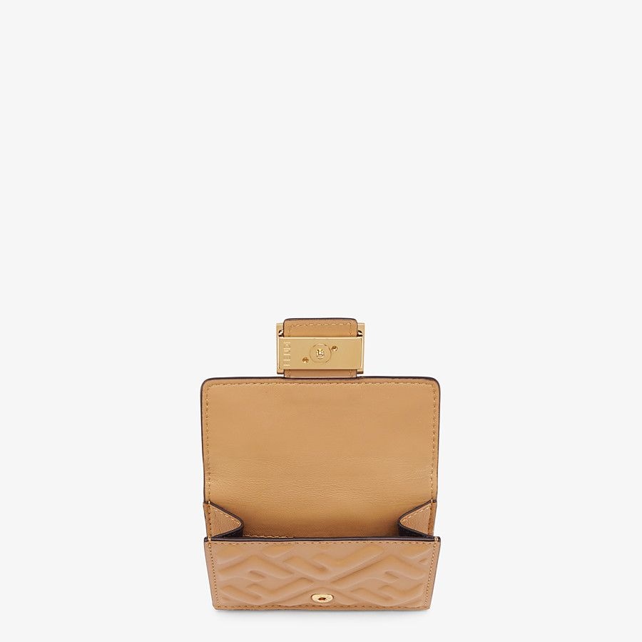 Beige nappa leather wallet - 3